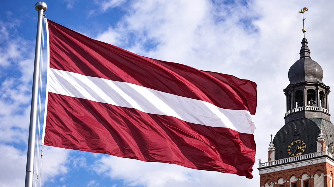 drapeau Lettonie
